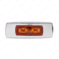 Narva 9-33V LED Front End Outline Marker Amber Chrome Cover and 0.5m Cable
