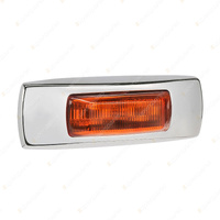 Narva 9-33V LED Side Directional Indicator Amber Chrome Cover and 0.5m Cable