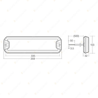 Narva 9-33V LED Rear Stop/Tail Direction Indicator Reverse Lamps 0.5m Cable