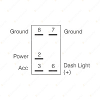 Narva Base Switch Off/On Blue - LED Illuminated Sealed Rocker Switch