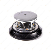 Narva 9-33V Short Profile Eurotech II LED Strobe/Rotator Amber Flange Base