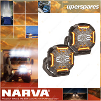 Narva Pair 12/24V 9 Inch EX2 Blackout Driving Light - 9.6A at 12V Each