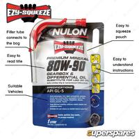 Nulon EZY-SQUEEZE Gearbox Differential Oil 1L LSD80W90-1E Ref GBD80W90-1 SAE90-1