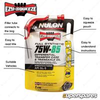Nulon EZY-SQUEEZE Full Synthetic 75W85 Differential Transfer Case Transaxle Oil