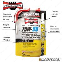 Nulon EZY-SQUEEZE Full SYN 75W90 Performance Manual Gearbox Transaxle Oil 1L