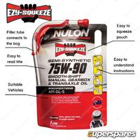 Nulon EZY-SQUEEZE Semi Synthetic 75W90 Manual Gearbox Transaxle Oil SS75W90-1E