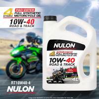 Nulon Full Synthetic Road & Track 10W-40 Motorcycle 4 Stroke Engine Oil 4L