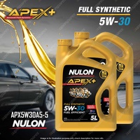2 x Nulon APEX+ 5W-30 Fuel Efficient Engine Oil 5L APX5W30A5-5 Ref SYNFE5W30-5