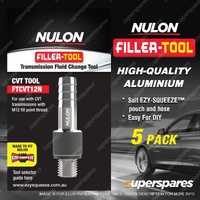 5 x Nulon High Quality Aluminium Filler-Tool FTCVT12N for CVT M12 Thread