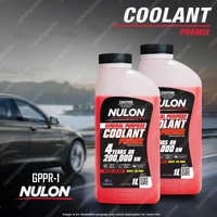 2 Pack Nulon General Purpose Coolant Premix - Red 1L GPPR-1 1 Litre