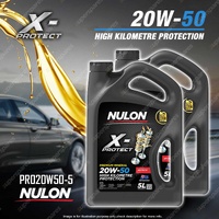 2x Nulon X-Protect 20W-50 High KM Protection Eng Oil 5L PRO20W50-5 Ref PM20W50-5