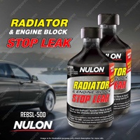 2 x Nulon Radiator & Engine Block Stop Leak 500ml REBSL-500 Quality Guarantee