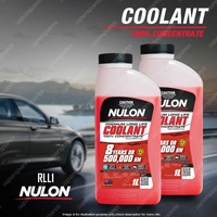 2 x Nulon Red Premium Long Life Coolant 100% Concentrate RLL1 1 Litre