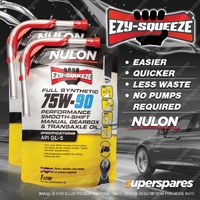 2 x Nulon EZY-SQUEEZE Full SYN 75W90 Performance Manual Gearbox Transaxle Oil 1L