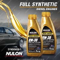 2 x Nulon Full Synthetic 0W-30 C2 Fuel Saving Diesel Engine Oil 1L SYND0W30-1