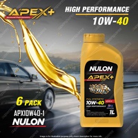 6 x Nulon APEX+ 10W-40 High Performance Engine Oil 1L APX10W40-1 Ref SYN10W40-1