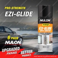 6 x Nulon Pro-Strength Ezi-Glide Clear Silicone Spray 330g Can EZI330