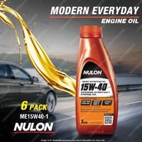 6 Pack Nulon 15W-40 Modern Everyday Engine Oil 1L ME15W40-1 1 Litre