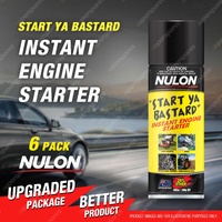 6 x Nulon Pro-Strength Start Ya Bastard Instant Engine Starter 350g can SYB350