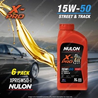 6 x Nulon X-PRO 15W-50 Street & Track Engine Oil 1L XPR15W50-1 Ref SYN15W50-1