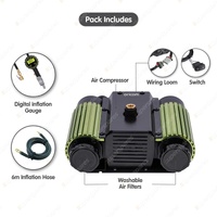 Oricom Twin Cylinder Air Compressor & Inflation Kit - 300PSI Max Pressure AIR40