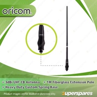 Oricom 3dBi Short Antenna - Heavy Duty Large Barrel Spring Base ANU1200