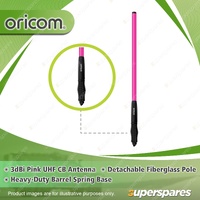 Oricom 3dBi 665mm Pink UHF CB Antenna - with Durable Fiberglass Pole ANU856PNK