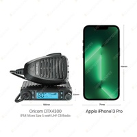 Oricom Plug & Play UHF CB Radio Pack - 96 Colour LCD Backlit Display DTX4300PNP