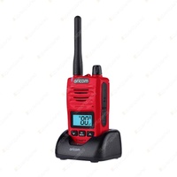 Oricom IP67 5 Watt Red Handheld UHF CB Radio - with Backlit LCD Display DTX600RD