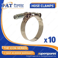 PAT ICON Series Spring Loaded T-Bolt Hose Clamps - 70-78mm Pack of 10