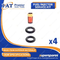4 Pcs Fuel Injector Service Kit for Daewoo Cielo GLX Lanos Leganza Nubira Tacuma
