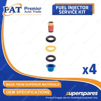 4 Pcs PAT Fuel Injector Service Kits for Hyundai Excel S Coupe Accent 1.5L G4EK