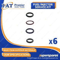 6 Pcs PAT Fuel Injector Service Kit for Lexus GS300 V300 JZS161 3.0L 97-04