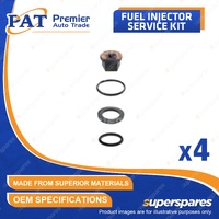 4 Pcs PAT Fuel Injector Service Kit for Toyota Hilux 3.0L 1KDFTV I4 2005-2015