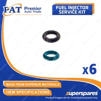 6 Pcs PAT Fuel Injector Service Kit for Mazda Cx-9 TB 3.7L CA V6 24V 2007-2016