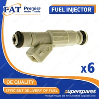 6 Pcs PAT Fuel Injector for BMW 323i 325i 328i E30 E36 2.3L 2.5L 2.8L I6 83-00