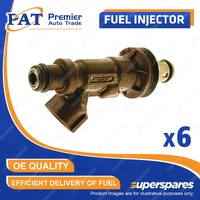 6 Pcs PAT Fuel Injectors for Toyota Landcruiser Prado VZJ9* VZJ12* 3.4L 5VZ-FE
