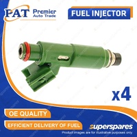 4 Pcs PAT Fuel Injectors for Toyota Premio X ZZT240 ZZT245 Vista Voltz Will Wish
