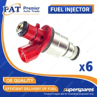 6 Pcs PAT Fuel Injectors for Holden Rodeo LX Sport TF TE 3.2L 6VD1 24V Ute 98-03