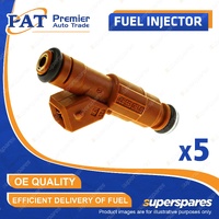 5 Pcs PAT Fuel Injectors for Volvo C70 S60 S70 S80 V70 XC70 XC90 2.0L 2.4L 2.5L