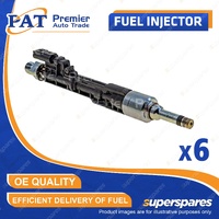 6 Pcs PAT Fuel Injectors for BMW 335i E90 E91 E92 F30 535i F07 F10 640i F06 F12