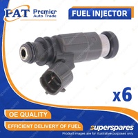 6 Pcs PAT Fuel Injectors for Mitsubishi FTO GP GPX GR GX Legnum 20ST 2.0L 6A12