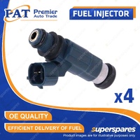 4 Pcs PAT Fuel Injectors for Ford Laser GLXI SR KN KQ FP 1.8L 16V Blue 1999-2002