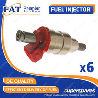6 x PAT Fuel Injector for Nissan Skyline GTS25 Type S X R32 2.5L 1991-1993