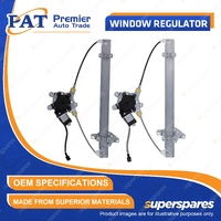 PAT Front LH + RH Window Regulators & Motor for Nissan Navara D40T 2.5L 08-15