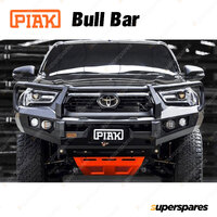 PIAK Elite Post Bar Bull Bar for Toyota Hilux 20-On Black Tow & Orange Underbody