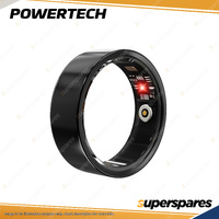 Powertech Smart Ring IP68 Blood Oxygen Heart Rate Sleep Monitor Black - Small