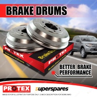 Pair Rear Protex Brake Drums for Volkswagen Amarok TDI400 420 Series 2.0L 10-on