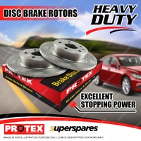 Pair Front Protex Solid Disc Brake Rotors for Mazda 121 DB 1.3 Litre 11/90-on