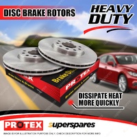 Pair Front Protex Disc Brake Rotors for Renault Koleos II HZG 2.5L AWD 16-on
